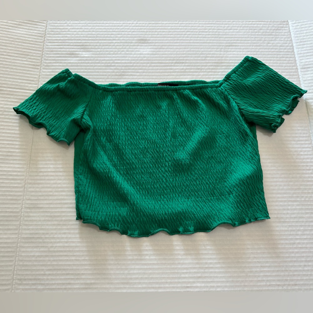 Forever 21 womens Off-Shoulder crop Top